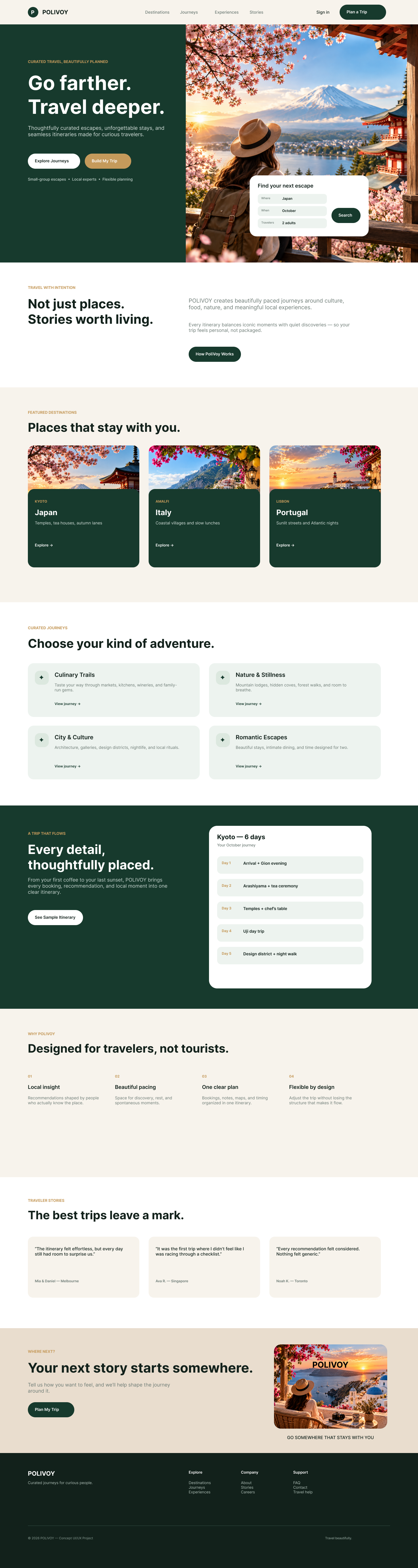 POLIVOY final interface design